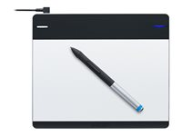 Wacom Intuos Pen - Digitaliserare - höger- och vänsterhänta - 15.2 x 9.5 cm - elektromagnetisk - 4 knappar - kabelansluten - USB - svart, silver CTL-480S-N