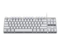 Logitech K835 TKL - Tangentbord - USB - tangentbrytare: TTC Red - naturvit/silver 920-010033