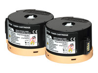 Epson 0711 - 2-pack - hög kapacitet - svart - original - tonerkassett Epson Return Program - för WorkForce AL-M200DN, AL-M200DN Double pack bundle ETD, AL-M200DW, AL-MX200DNF, AL-MX200DWF C13S050711