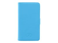 Insmat Exclusive - Skydd för mobiltelefon - läder - blå, cyan - för Nokia Lumia 520 650-2030