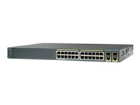 Cisco Catalyst 2960-24PC-L - Switch - Administrerad - 24 x 10/100 (PoE) + 2 x kombinations-Gigabit SFP - rackmonterbar - PoE WS-C2960-24PC-L