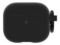 OtterBox - Fodral för trådlösa hörlurar - mjuk känsla - polykarbonat, syntetiskt gummi - Black Taffy - för Apple AirPods (3:e generationen) 77-87829