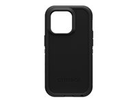 OtterBox Defender Series XT - Baksidesskydd för mobiltelefon - robust - med MagSafe - MagSafe-kompatibilitet - polykarbonat, syntetiskt gummi - svart - för Apple iPhone 14 Pro 77-89120