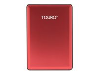 HGST Touro S HTOSEC5001BCB - Hårddisk - 500 GB - extern (portabel) - USB 3.0 - 7200 rpm - röd - med 3 GB avgiftsfri molnlagring 0S03783