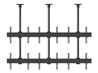 Multibrackets M Pro MBC3X2U - Monteringssats (takmontering) - för 6 LCD-bildskärmar - aluminium, stål - svart - skärmstorlek: 40"-65" - takmonterbar 7350073733569