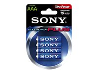 Sony Stamina Plus AM4-B4D - Batteri 4 x AAA - alkaliskt AM4B4D
