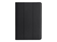 Belkin Smooth Tri-Fold Cover with Stand - Fodral för surfplatta - tyg - svart - för Samsung Galaxy Tab 3 (10.1 tum) F7P122VFC00