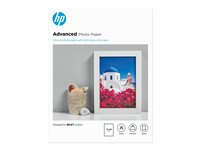 HP Advanced Glossy Photo Paper - Blank - 130 x 180 mm 25 ark fotopapper - för ENVY 50XX, 76XX; ENVY Inspire 7920; Officejet 52XX, 80XX; Photosmart B110, Wireless B110 Q8696A