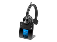 Poly Savi 7410 OFFICE - Savi 7400 series - headset - på örat - DECT / Bluetooth - trådlös - svart - Certifierad för Microsoft-teams 8L593AA