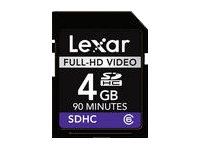 Lexar Full-HD Video Memory Card - Flash-minneskort - 4 GB - Class 6 - SDHC LSD4GBFBEUHD