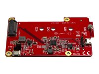 StarTech.com Raspberry Pi Board - USB 2.0 480Mbps - USB to M.2 SATA Converter - USB to SATA Raspberry Pi SSD (PIB2M21) - Kontrollerkort - M.2 Card - USB 2.0 - röd PIB2M21