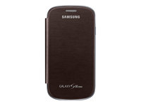 Samsung EFC-1M7F - Vikbart fodral för mobiltelefon - polyuretan, polykarbonat - bärnstensbrun - för Galaxy S III Mini EFC-1M7FAEGSTD