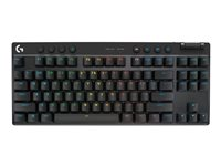 Logitech G PRO X TKL - Tangentbord - bakgrundsbelyst - Bluetooth, 2.4 GHz - QWERTY - tysk - tangentbrytare: Tactile - svart 920-012130