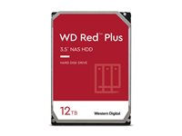 WD Red Plus WD120EFGX - Hårddisk - 12 TB - inbyggd - 3.5" - SATA 6Gb/s - 7200 rpm - buffert: 512 MB WD120EFGX