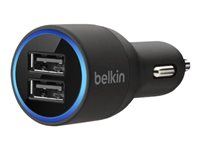 Belkin 2-Port Car Mini Charger - Strömadapter för bil - 10 Watt - 2.1 A - 2 utdatakontakter (USB) - svart F5L102CW