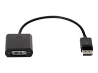 HP DisplayPort to DVI Adapter - DisplayPort-adapter - DisplayPort (hane) till DVI-D (hona) - svart - för ProBook 64X G4, 650 G4, 650 G5; ZBook 14 G2, 14u G4, 15 G2, 15u G2, 15u G3, 15u G4, 17 G3 F7W96AA