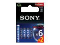 Sony Stamina Plus AM4-M6X2D - Batteri 8 x AAA - alkaliskt AM4M6X2D