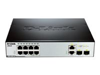 D-Link xStack DES-3200-10 - Switch - Administrerad - 8 x 10/100 + 2 x kombinations-Gigabit SFP - skrivbordsmodell DES-3200-10