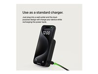 Belkin - Trådlös powerbank - magnetisk med Qi2 - 8000 mAh - 15 Watt - Fast Charge (USB-C) - på kabel: USB-C - svart BPD007BTBK