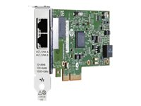 HPE 361T - Nätverksadapter - PCIe 2.0 x4 låg profil - Gigabit Ethernet x 2 - för ProLiant DL360 Gen10, DL388p Gen8 652497-B21