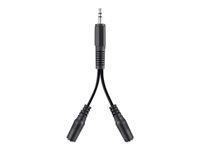 Belkin - Ljudsplitter - mini-phone stereo 3.5 mm hane till mini-phone stereo 3.5 mm hona - 10 cm F3Y121BF0.1M