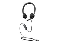 Microsoft Modern USB Headset for Business - Headset - på örat - kabelansluten - USB - svart - Certifierad för Microsoft-teams 6IG-00007