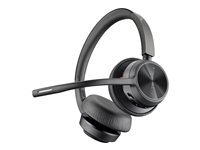 HP Poly Voyager 4320 - Voyager 4300 UC series - headset - på örat - Bluetooth - trådlös, kabelansluten - USB-C - svart - Zoomcertifierad 77Z31AA