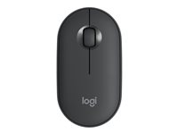 Logitech Pebble M350 - Mus - optisk - 3 knappar - trådlös - 2.4 GHz, Bluetooth - trådlös USB-mottagare - grafit 910-005718