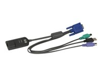 HPE PS/2 Virtual Media Interface Adapter - Förlängare för tangentbord/video/mus/USB - för HP TFT7600 G2; ProLiant DL160 G5p, DL380 G6, DL385 G5p; Rack; Server Console Switch AF604A