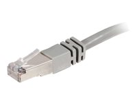 C2G Cat5e Booted Shielded (STP) Network Patch Cable - Patch-kabel - RJ-45 (hane) till RJ-45 (hane) - 15 m - STP - CAT 5e - formpressad - grå 83756