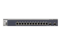 NETGEAR M4100-D12G - Switch - L2+ - Administrerad - 12 x 10/100/1000 + 2 x kombinations-SFP - skrivbordsmodell, väggmonterbar GSM5212-100NES