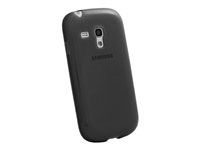 Insmat - Skydd för mobiltelefon - silikon - svart, transparent - för Samsung Galaxy S III Mini 650-5404