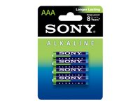 Sony Alkaline BLUE AM4L-B4D - Batteri 4 x AAA - alkaliskt - blå AM4LB4D