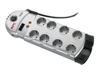 APC SurgeArrest Audio-Video - Överspänningsskydd - AC 230 V - utgångskontakter: 8 - Tyskland - silver PF8T3V-GR