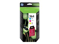 HP 364 Series Creative Value Pack - 3-pack - gul, cyan, magenta - original - bläckpatron/papperssats - för Deskjet 35XX; Photosmart 55XX, 55XX B111, 65XX, 7510 C311, 7520, Wireless B110 SF768EE