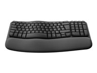 Logitech Ergo Series Wave Keys for Business - Tangentbord - trådlös - 2.4 GHz, Bluetooth 5.1 LE - QWERTZ - tysk - grafit 920-012327