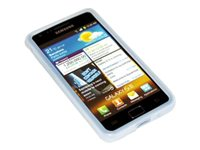 Insmat - Skydd för mobiltelefon - silikon - klar/vit - för Samsung Galaxy S II 650-5063