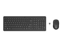 HP 330 - Sats med tangentbord och mus - trådlös - 2.4 GHz - svart - för HP 21, 22, 24, 27; Laptop 15, 15s, 17; Pavilion 24, 27, TP01; Pavilion Laptop 14, 15 2V9E6AA