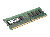 Crucial - DDR2 - modul - 1 GB - DIMM 240-pin - 800 MHz / PC2-6400 - CL6 - 1.8 V - ej buffrad - icke ECC - för ASRock 4CoreN73, ALiveNF7G; ASUS Commando Republic of Gamers, M2N, M2N32, Maximus Formula CT12864AA800