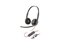 HP Poly Blackwire C3225 - Blackwire 3200 Series - headset - på örat - kabelansluten - 3,5 mm kontakt - svart - Skype-certifierat, Cisco Jabber-certifierad, Avaya-certifierad 7S4M7AA