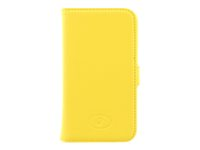 Insmat Exclusive - Skydd för mobiltelefon - läder - gul - för Nokia Lumia 620 650-2031