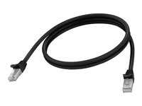 Vision - Nätverkskabel - RJ-45 (hane) till RJ-45 (hane) - 1 m - 6.2 mm - STP - CAT 6a - formpressad, hakfri - svart TC 1MCAT6A/BL
