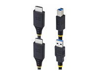 StarTech.com 10ft (3m) HDMI and USB 5Gbps KVM Cable - Tangentbords-/video-/muskabel - HDMI, USB typ A (hane) till HDMI, USB Type B (hane) - 3 m - 4K60Hz stöd, HDR10-stöd - svart HU12210-KVM-CABLE
