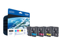 Brother LC985VALBPDR - 4-pack - svart, gul, cyan, magenta - original - blister - bläckpatron - för Brother DCP-J125, DCP-J140, DCP-J315, DCP-J515, MFC-J220, MFC-J265, MFC-J410, MFC-J415 LC985VALBPDR