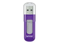 Lexar JumpDrive V10 - USB flash-enhet - 64 GB - USB 2.0 - lila LJDV10-64GABEU