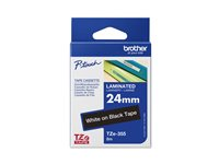 Brother TZe-355 - Standardlim - vitt på svart - Rulle ( 2,4 cm x 8 m) 1 kassett(er) bandlaminat - för Brother PT-D600; P-Touch PT-2430, 3600, 7600, 9800, D800, E500, E550, H500, P750, P900 TZE355