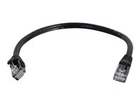 C2G Cat6 Booted Unshielded (UTP) Network Patch Cable - Patch-kabel - RJ-45 (hane) till RJ-45 (hane) - 30 cm - UTP - CAT 6 - formpressad, hakfri, tvinnad - svart 83404