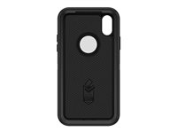 OtterBox Defender Series Filmless - Baksidesskydd för mobiltelefon - polykarbonat, syntetiskt gummi - svart - för Apple iPhone X, Xs 77-59464