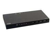 C2G Dual 4K HDMI HDBaseT + VGA, 3.5mm, and RS232 over Cat Switching Extender Box Transmitter to Ultra-Slim Box Receiver - 4K 60Hz - Video/ljud/seriell förlängare - sändare - HDBaseT, HDMI - över CAT 5e/6/6a/7 - upp till 70 m C2G30027