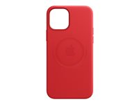 Apple - (PRODUCT) RED - baksidesskydd för mobiltelefon - med MagSafe - läder - röd - för iPhone 12, 12 Pro MHKD3ZM/A